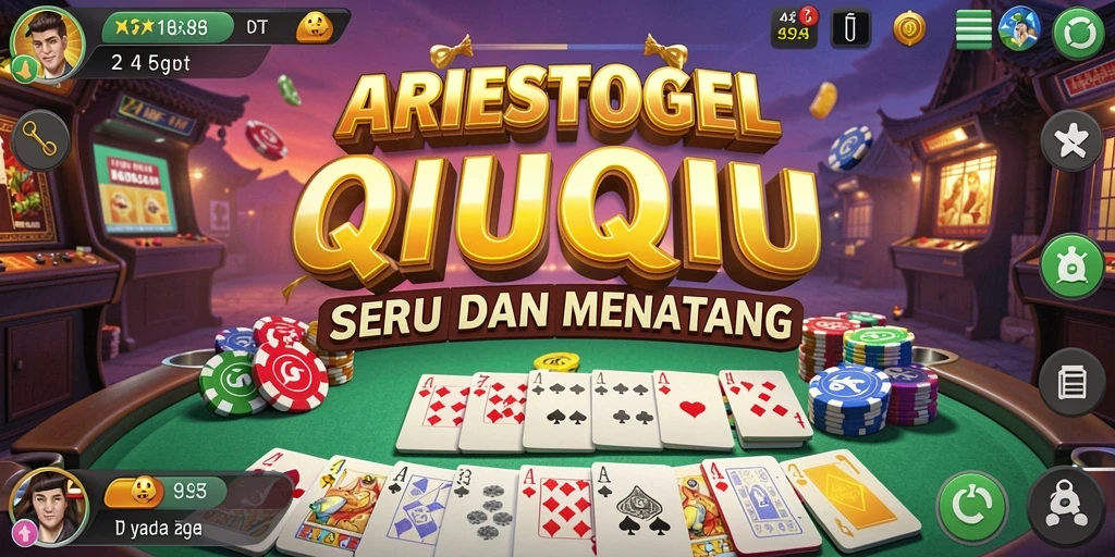 Screenshot gameplay ARIESTOGEL yang menampilkan suasana seru QiuQiu.
