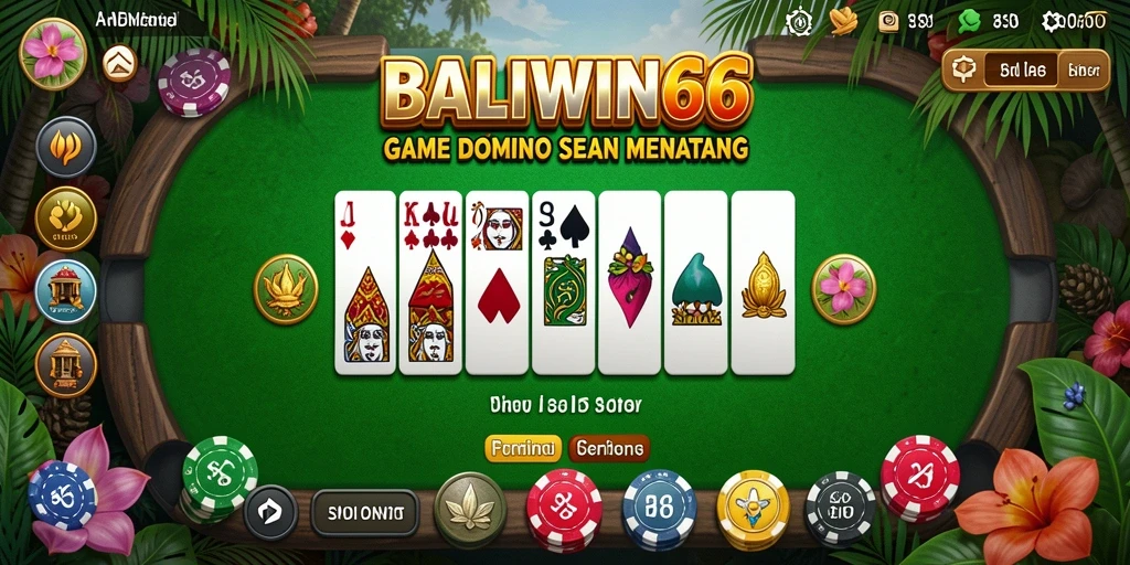Screenshot BALIWIN66 menampilkan suasana seru bermain domino.