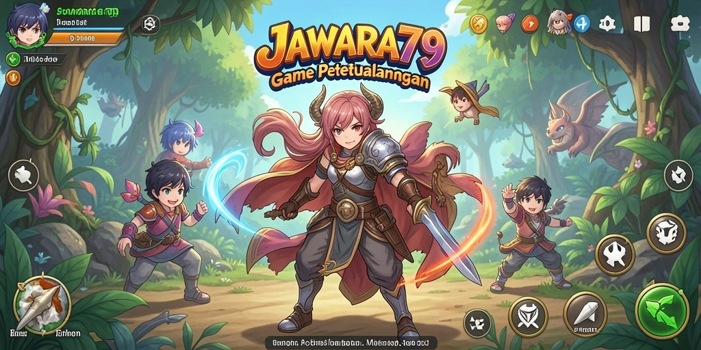 Screenshot JAWARA79 menampilkan karakter Anime dalam pertempuran seru.