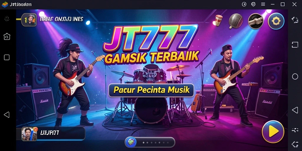 Tampilan gameplay JT777 yang menarik dan seru dalam permainan musik.