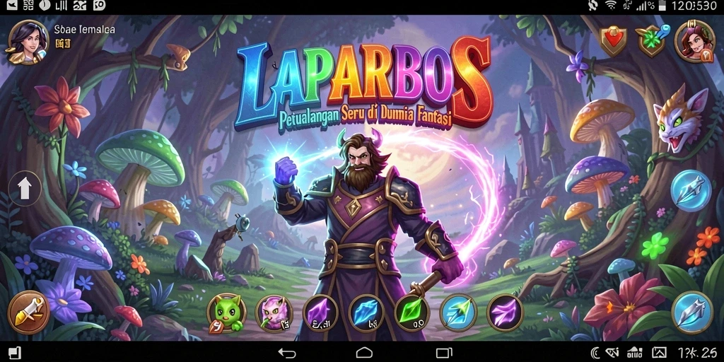 Tangkapan layar utama menampilkan aksi seru dalam gameplay RPG.