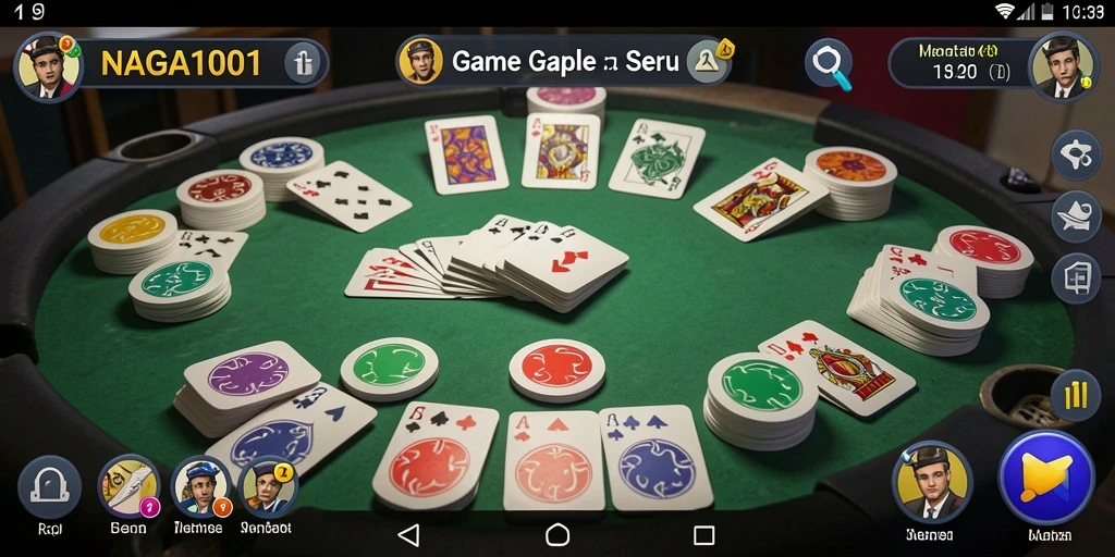 Tangkapan layar utama dari gameplay Gaple yang menarik di NAGA1001.