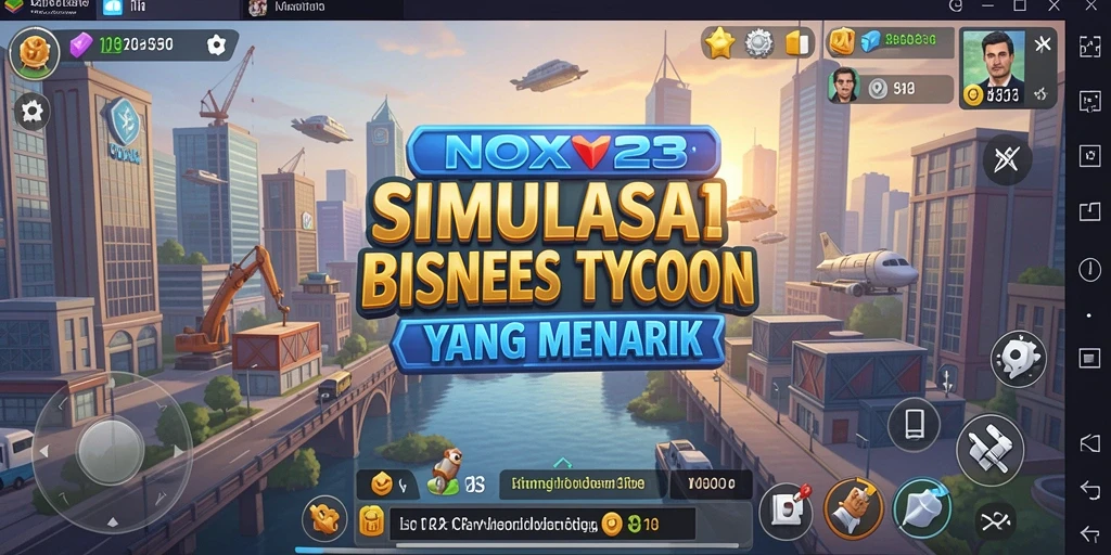 Tampilan gameplay Tycoon yang menawan dan interaktif dalam NOX123.