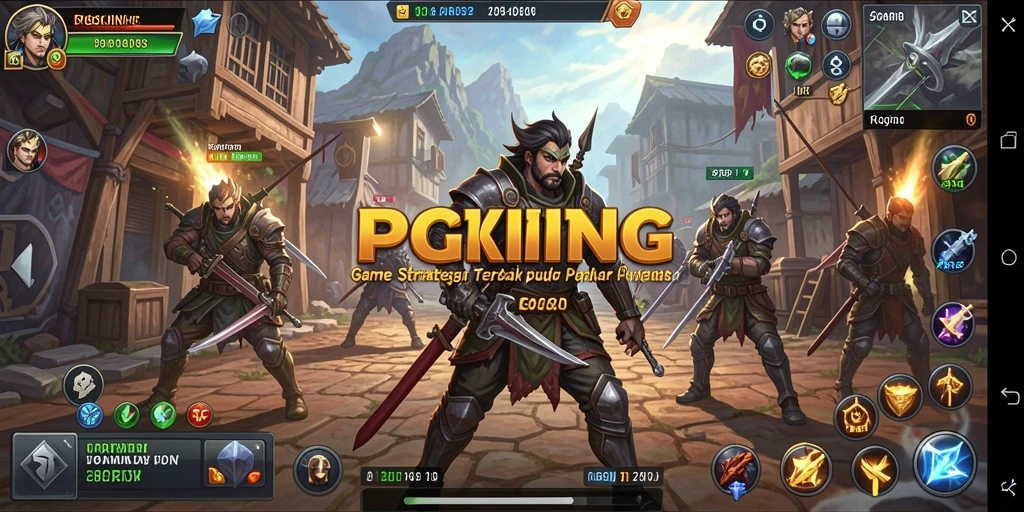 Tampilan grafis menakjubkan dari gameplay PGKING yang menampilkan strategi SLG.