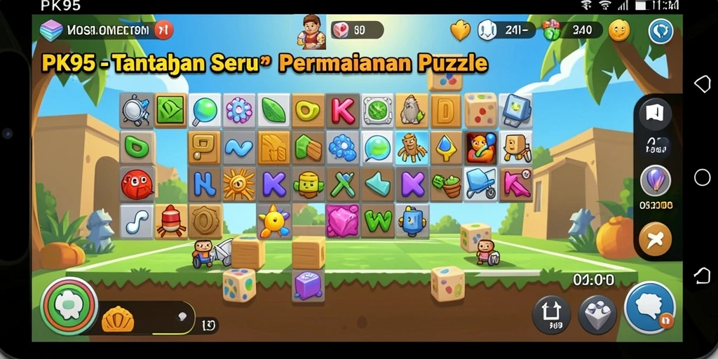 Gameplay PK95 yang menantang dan menyenangkan dalam format puzzle.
