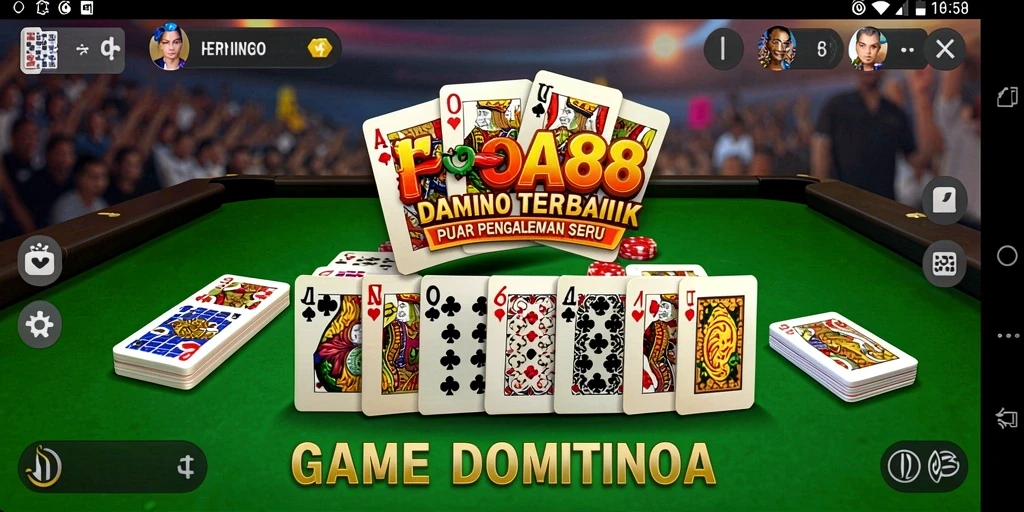 Tampilan seru gameplay Domino di POA88 yang penuh strategi.