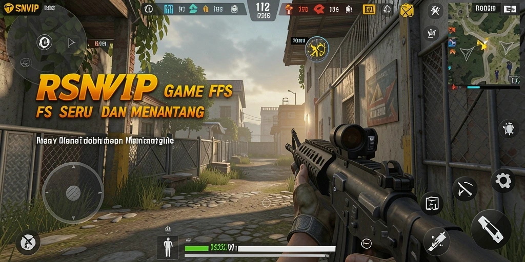 Screenshot utama RSNVIP menunjukkan aksi tempur intens dalam gameplay FPS.