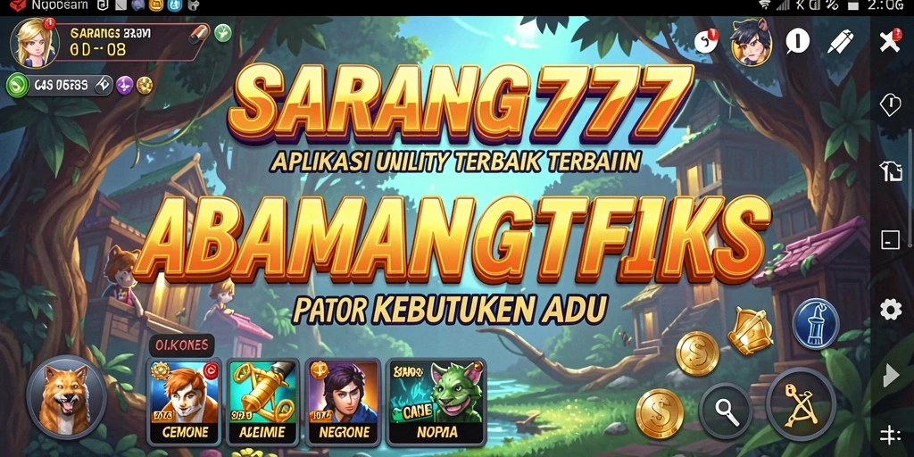 Tampilan antarmuka SARANG777 yang sederhana dan efektif.