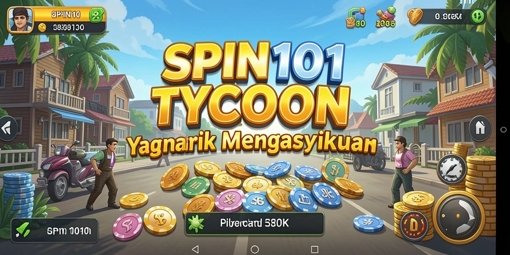 Screenshot menunjukkan gameplay seru SPIN101 dengan fitur Tycoon yang menarik.